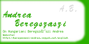 andrea beregszaszi business card